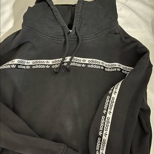 Black cropped adidas hoodie